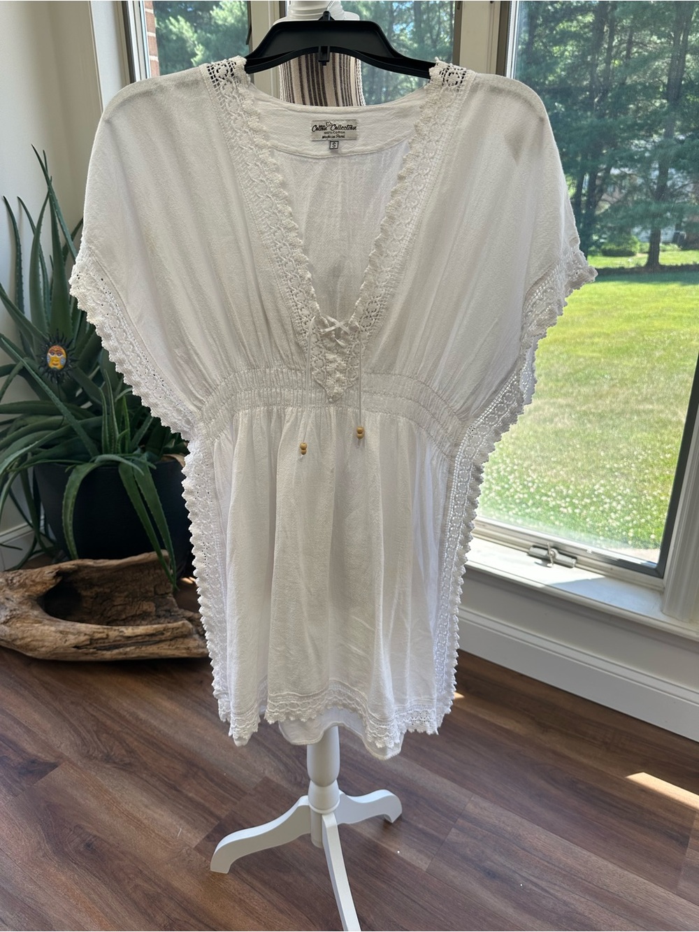 Beautiful white beach cover up dress